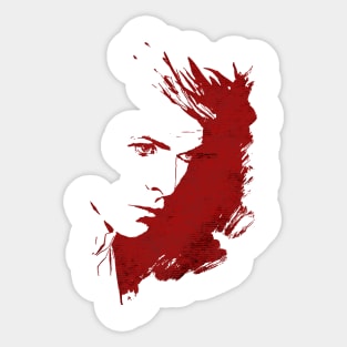 silhouette ziggy stardust Sticker